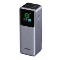 Power bank UGREEN PB722 25,000 mAh 200W, 2 USB-C + USB-A, pantalla TFT, gris
